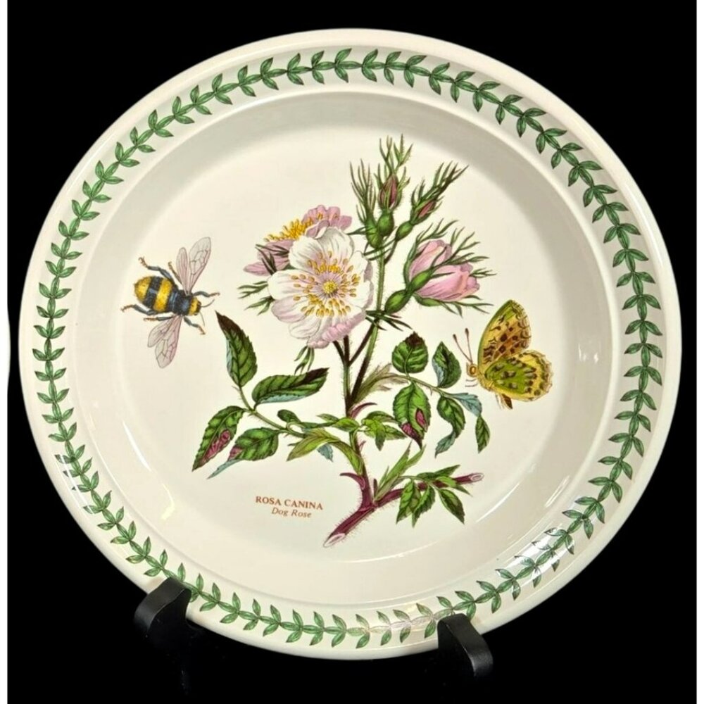 The Botanic Garden Portmeirion - Rosa Canina Dog Rose Floral SALAD PLATE